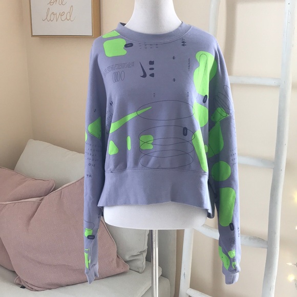 NWT Nike printed fleece crew - Picture 4 of 8